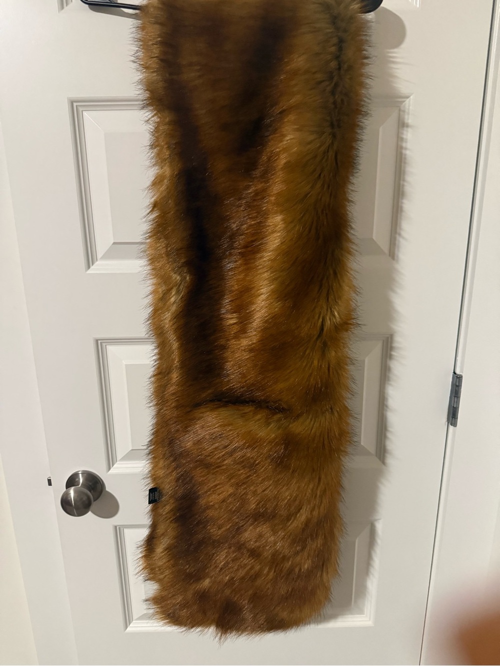 Do everything in love Golden Brown Faux Fur Scarf